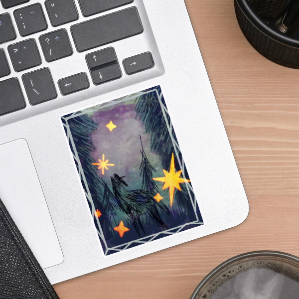 Howling Wolf Sticker