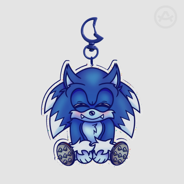 Werehog Sonic Glitter Acrylic Keychain