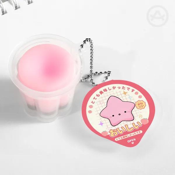 Bibi Squishy Pudding Jelly Keychains