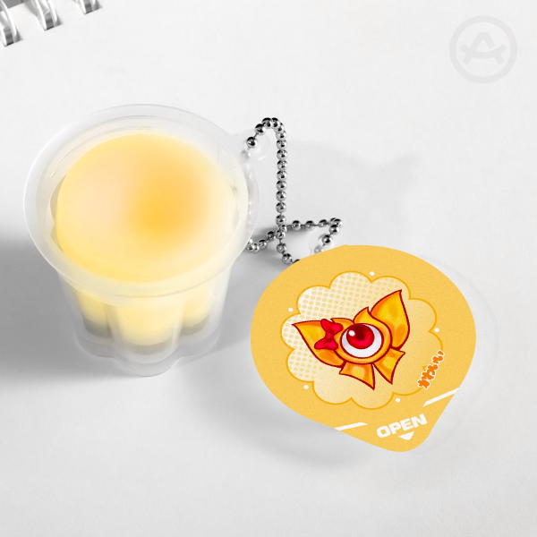 Lotus Squishy Pudding Jelly Keychain (NOT EDIBLE)