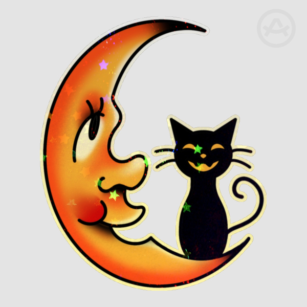 CAT & MOON sticker