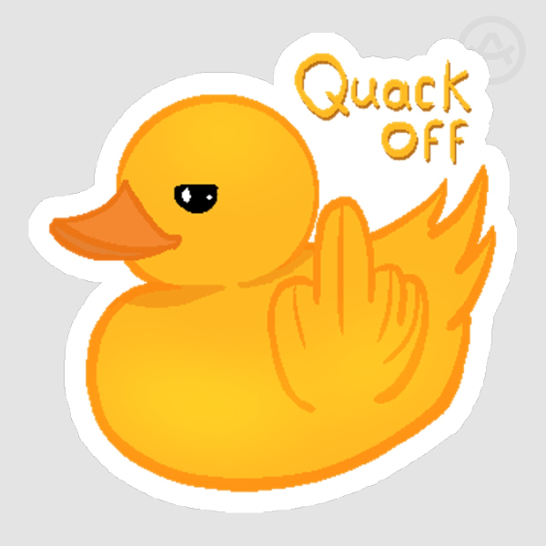 “Quack Off” Sticker