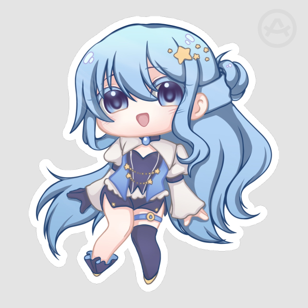 Hoshimachi Suisei Hololive Vtuber Chibi Sticker