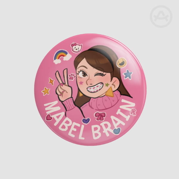 Mabel Brain Badge/Button Pin