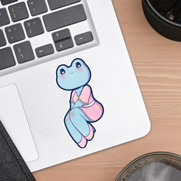 Trans Frog Die Cut Stickers