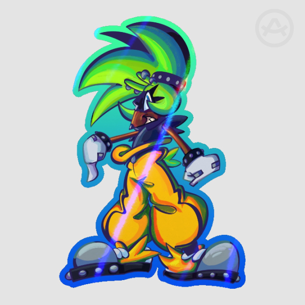Surge the Tenrec Colored Edge Die Cut Stickers