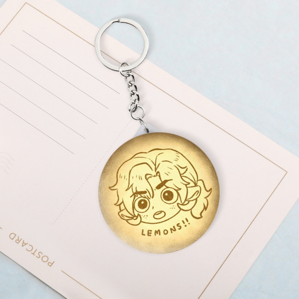 Copper | Plush Badge Mirror Keychain