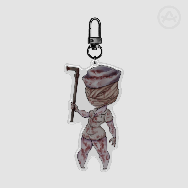 Silent Hill Nurse Horror Keychain – Game Collectible