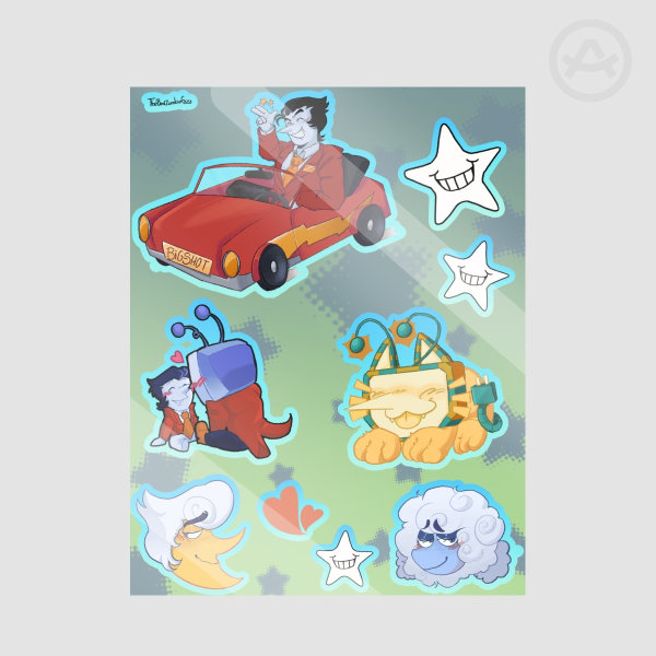 TV TIME sticker sheet