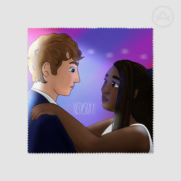 Percy and Annabeth Glass Cloth