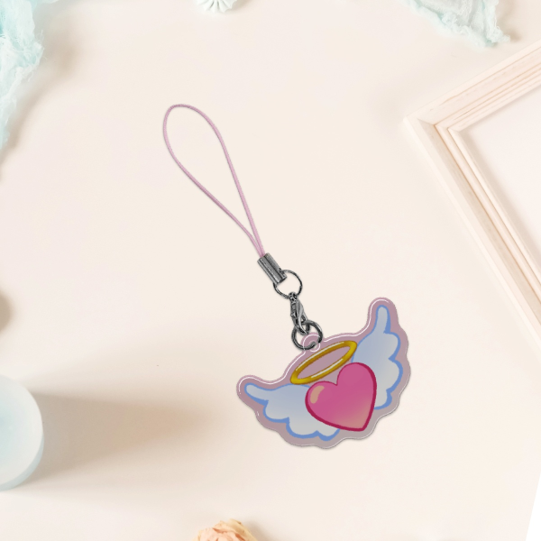 Angel Heart Phone Charm