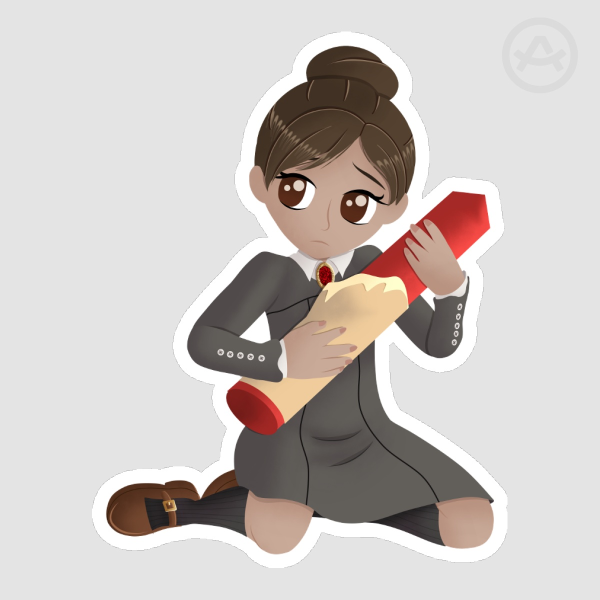 It's a Bright Red Crayon! 3" Sticker