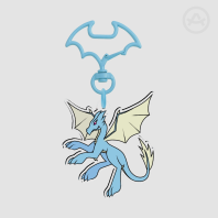 Clear Acrylic Lynet the Dragon Keychain
