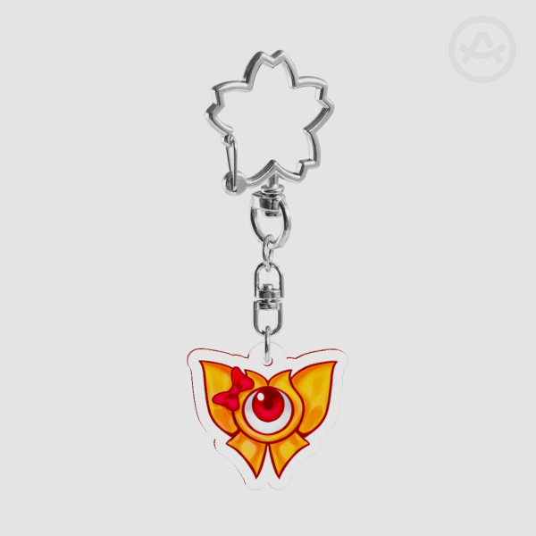 Lotus Clear Acrylic Keychain 30mmx28mm