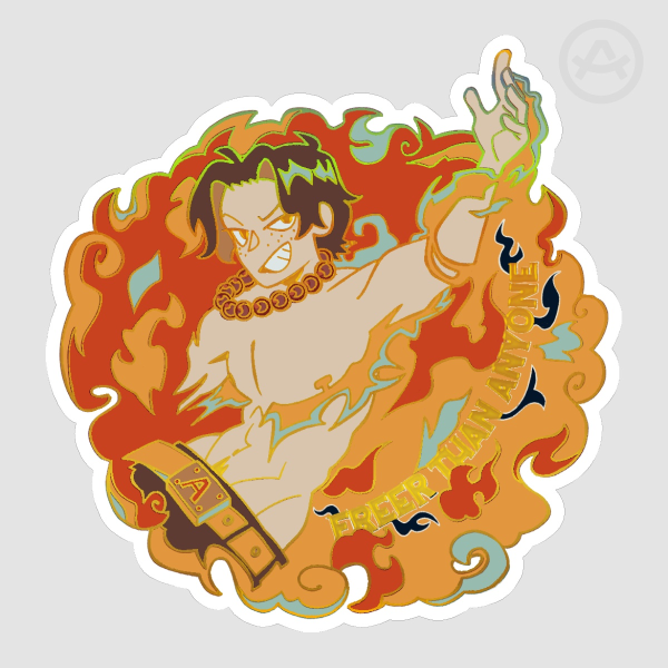 Portgas D Ace - Freer Than Anyone - Foil Sticker