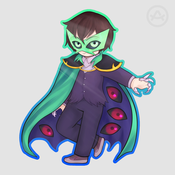 Sorcerer Die Cut Sticker (Colored Edge) 133mm x 153mm