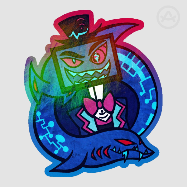 Vox Colored Edge Die Cut Sticker