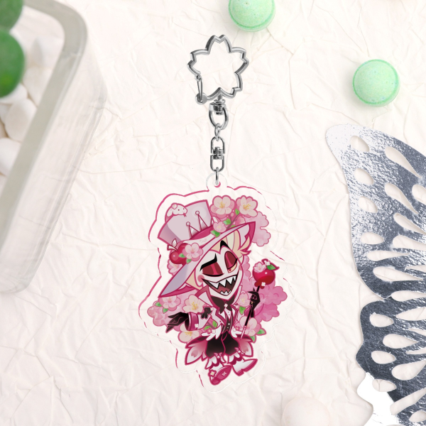 Hazbin Hotel Cherry Blossoms Lucifer Acrylic Keychains