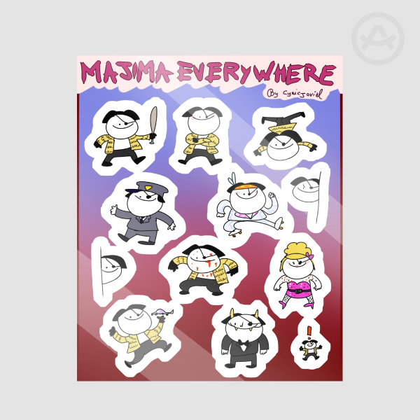 Majima Everywhere Stickers Sheet