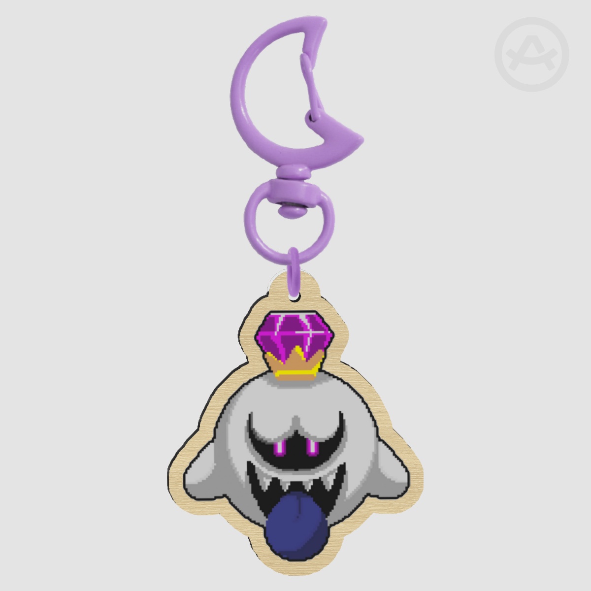 King Boo Wood Keychain