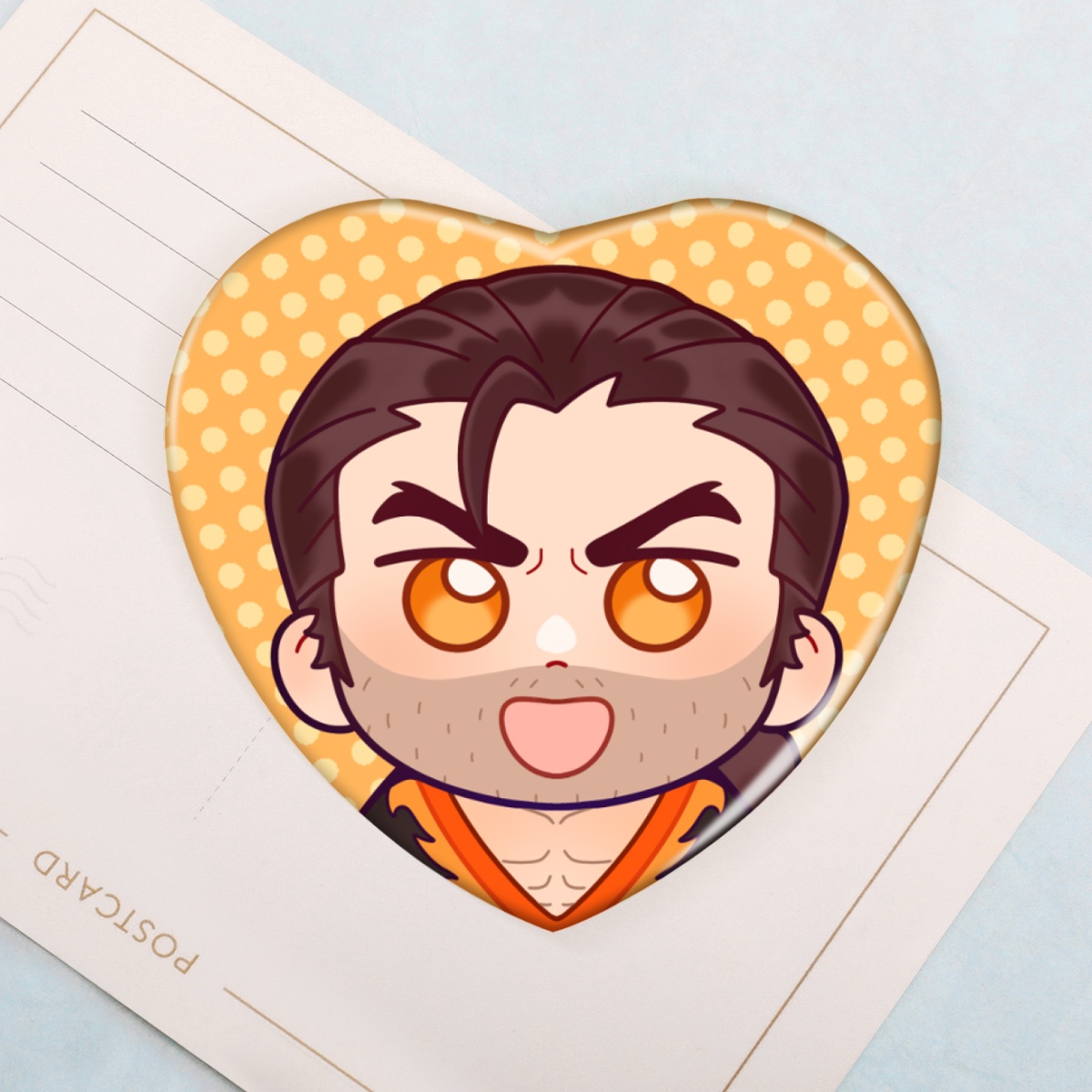 Flambae | Dispatch | Version 2 |  Heart Shape Holographic Badges