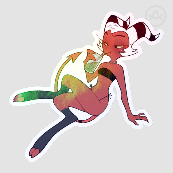 Hot Chilling Moxxie Stickers