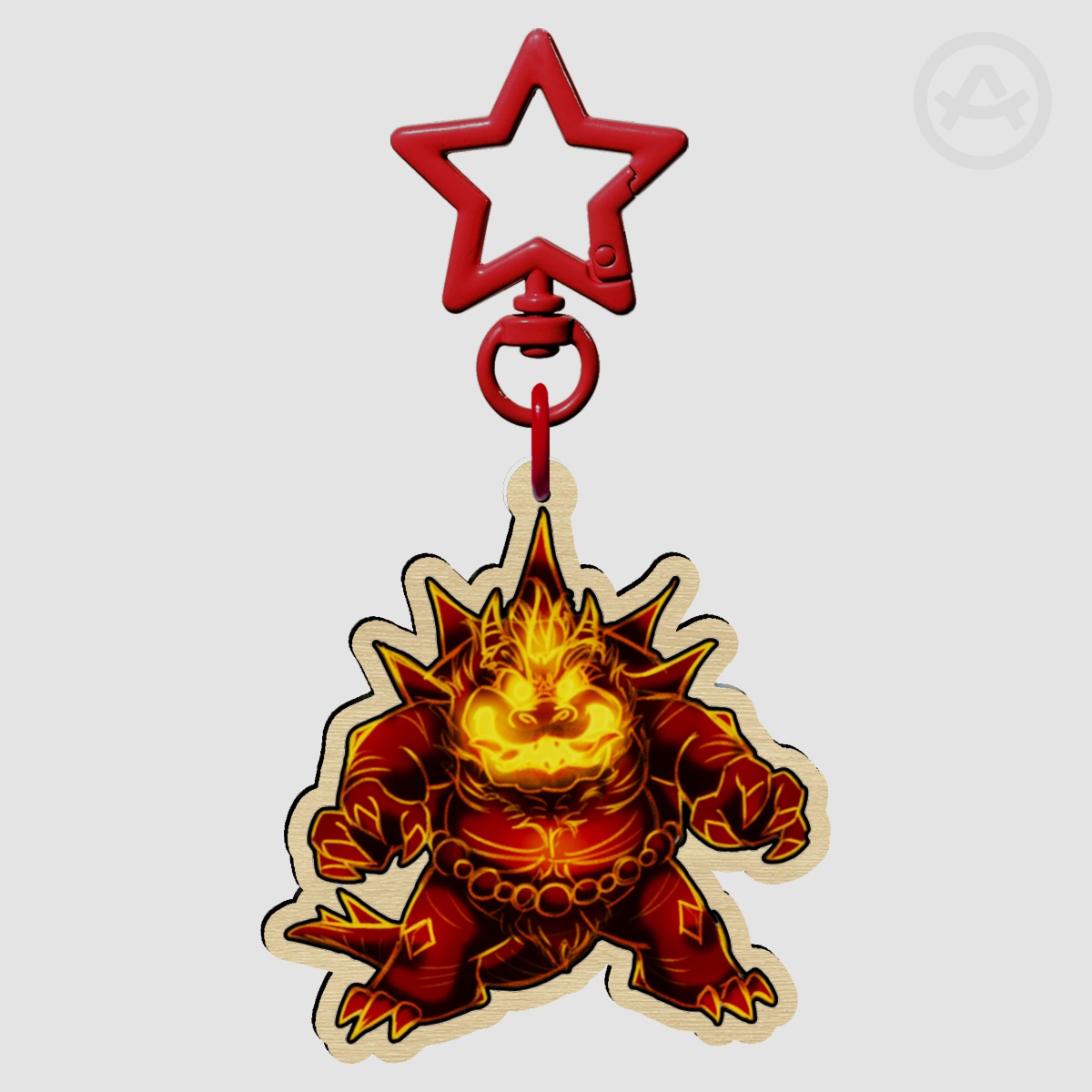 Fury Bowser Wood Keychain