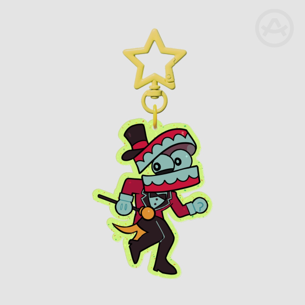 Caine Glitter Acrylic Keychains