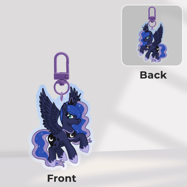Night Princess Clear Acrylic Keychains