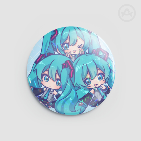 Hatsune Miku V6 2.28"(58mm) holo badge