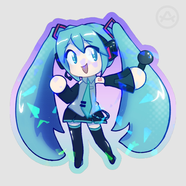 ˚｡⋆ Hatsune Miku - Colour Edge Sticker - Vocaloid ⋆⭒˚