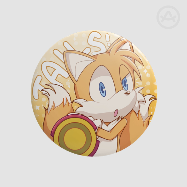[PYROBOXES] [SONIC THE HEDGEHOG] TAILS BUTTON BADGE