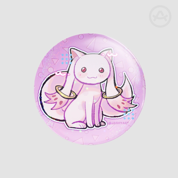 Kyubey Round Badges (Button Pins)