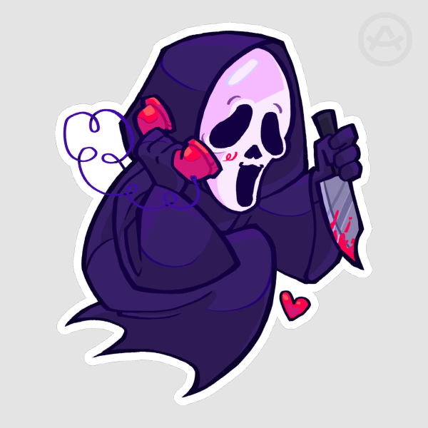 Ghostface Scream Die Cut Stickers