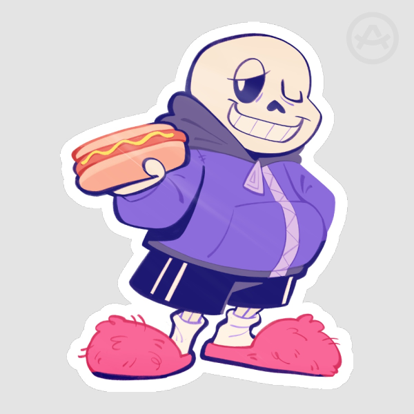 Sans Hotdog Sticker [UNDERTALE]