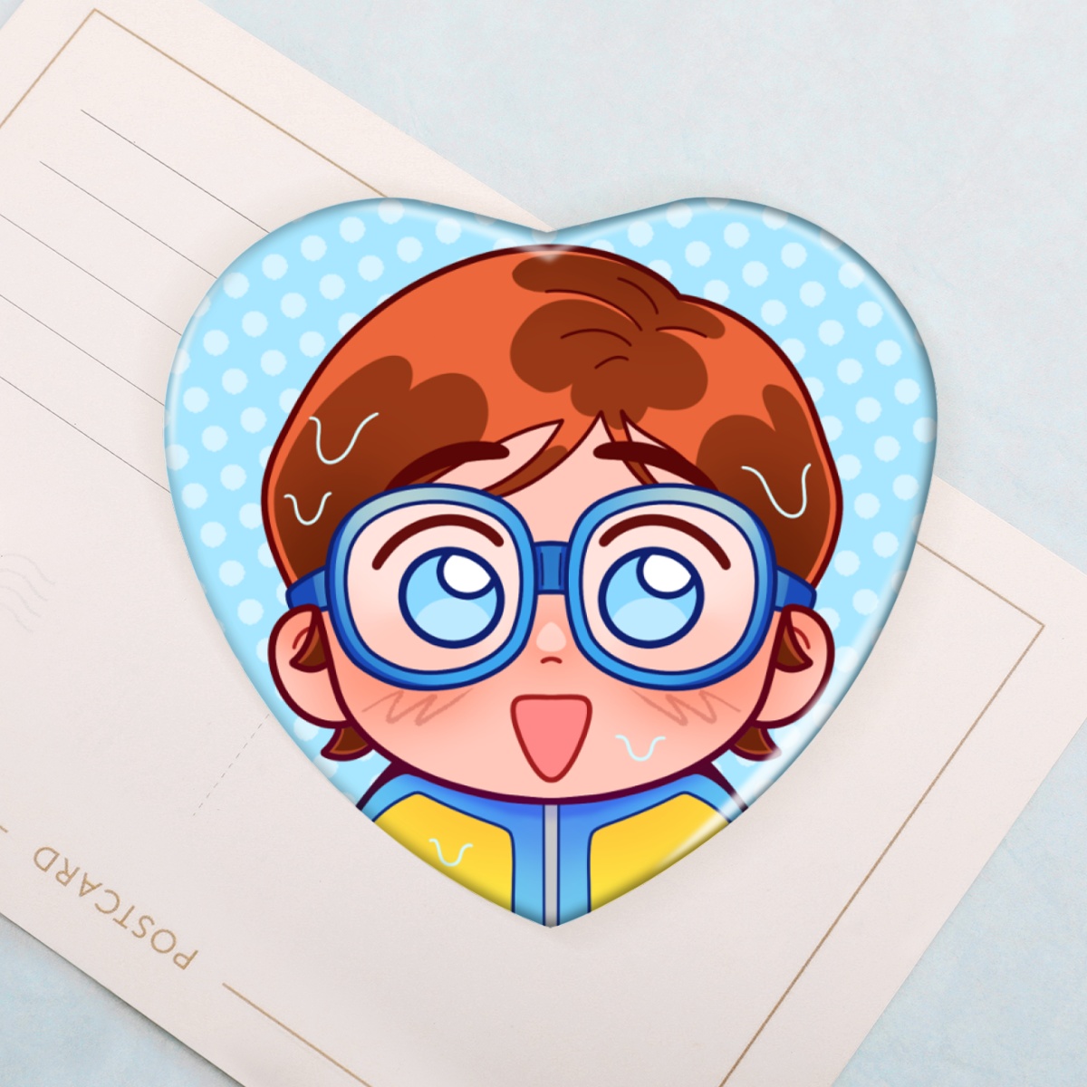 Waterboy | Dispatch | Version 2 | Heart Shape Holographic Badges