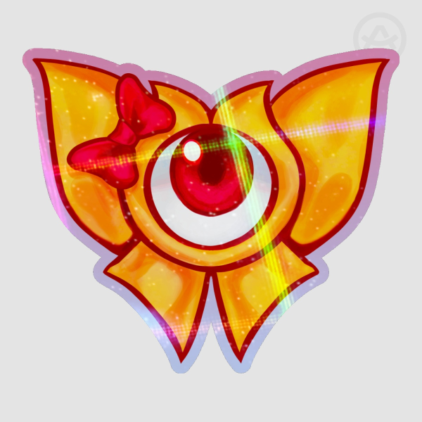 Lotus Die Cut Sticker with Colored Edge - 77mm x 66mm