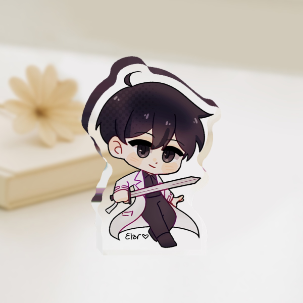 Kim Dokja - ORV Thick Acrylic Stand No Base - 0.19"(50mm), 0.39"(10mm)