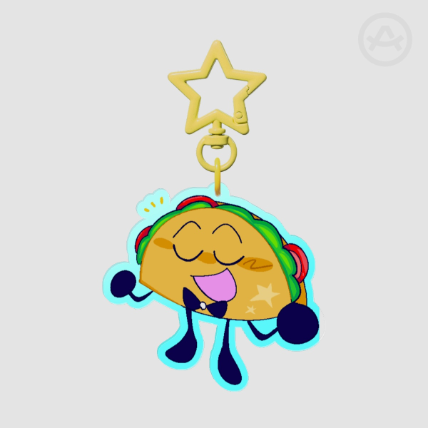Double Sided Taco Acrylic Keychain (Inanimet Insanity)