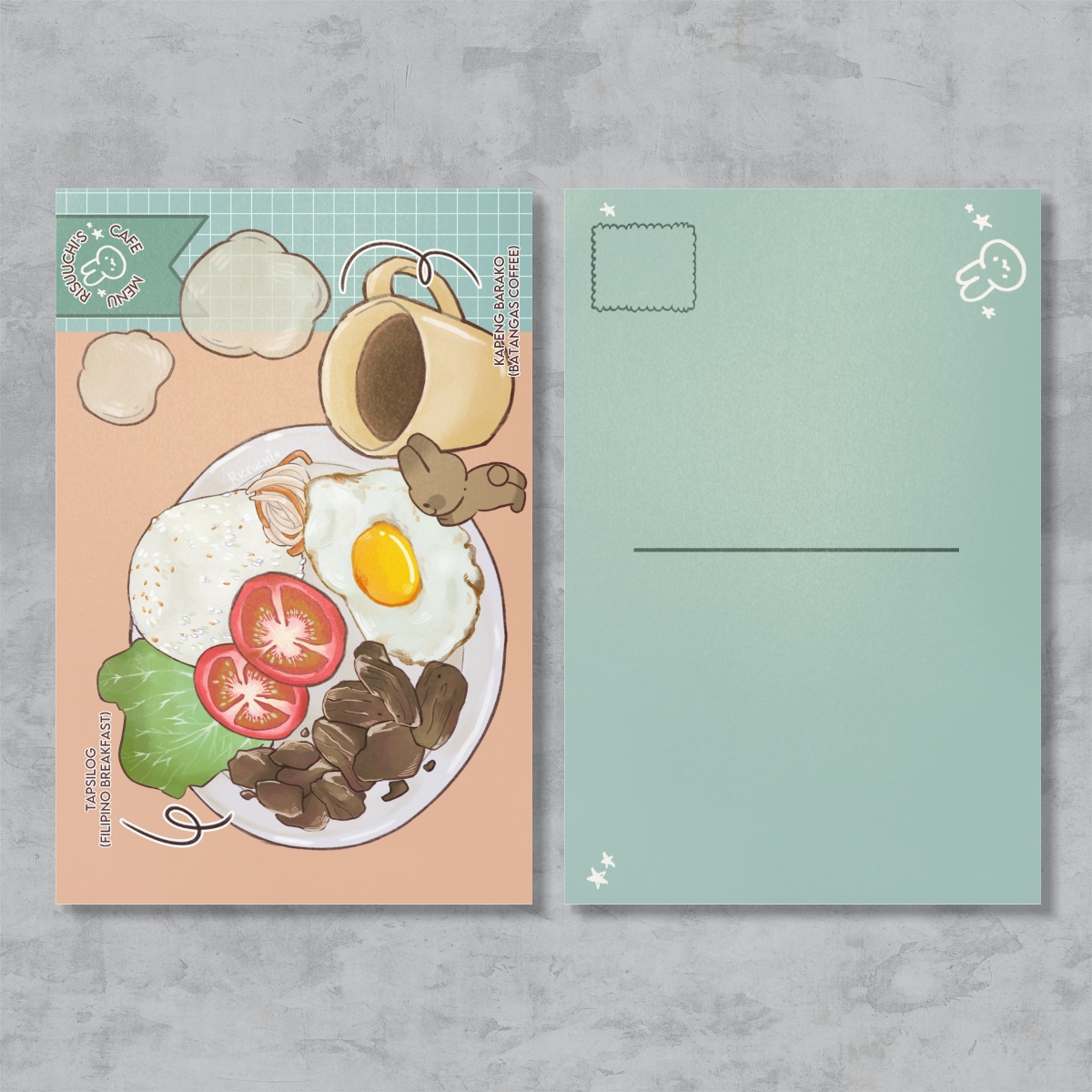 Café Menu Series: Tapsilog || Postcard