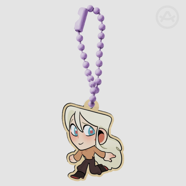 "Mini" Hans CoffeeKick Wood Keychain