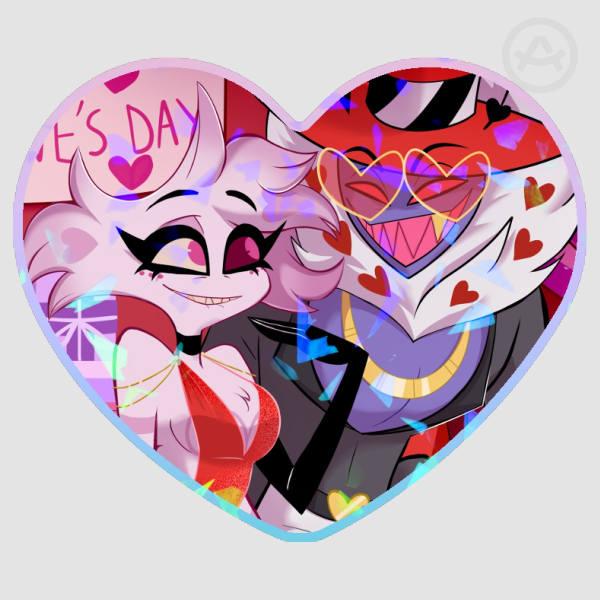 Valangel - holographic heart sticker
