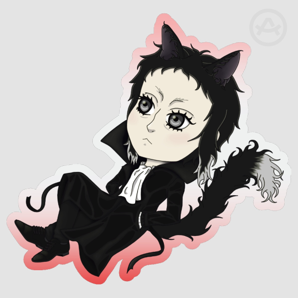 Cat Akutagawa Sticker
