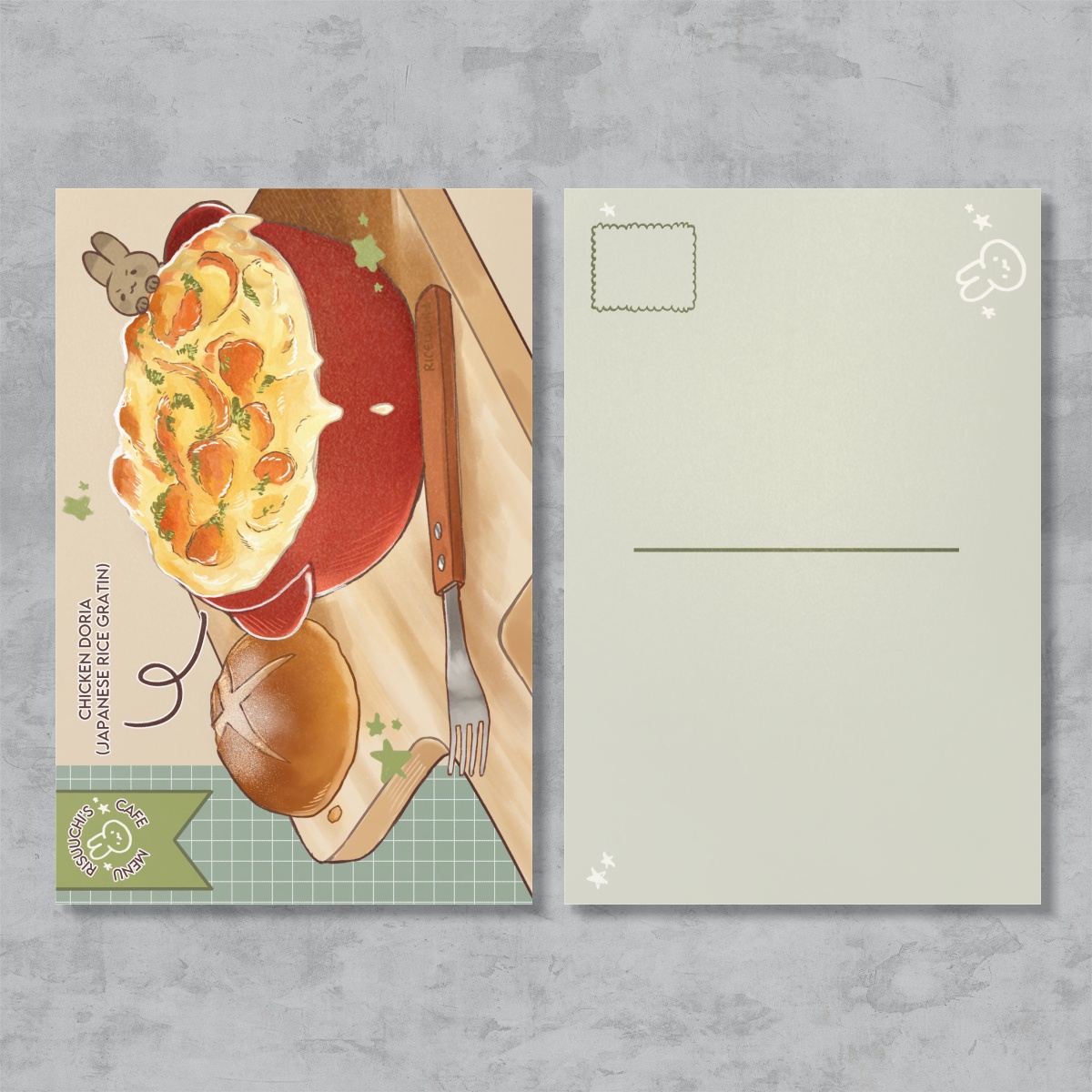 Café Menu Series: Chicken Doria || Postcard