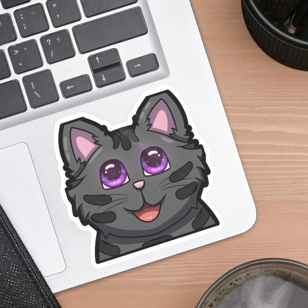 Grey cat - Sticker