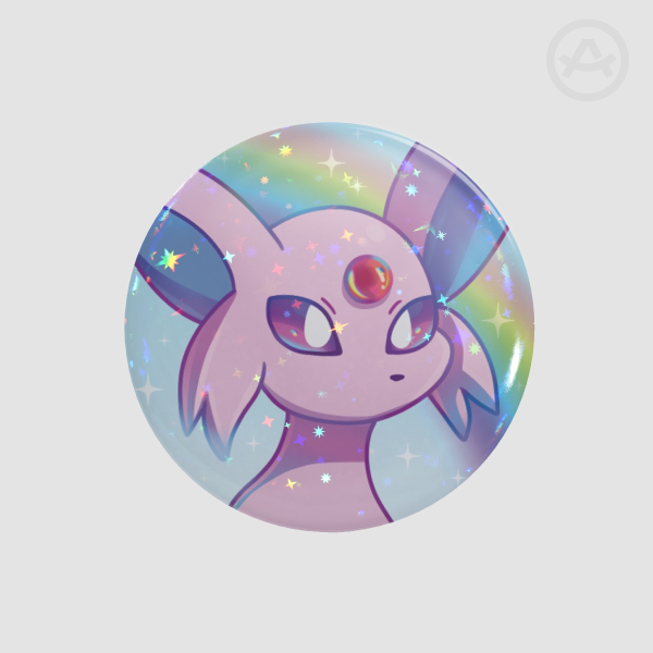 Espeon Star Holo Round Badges