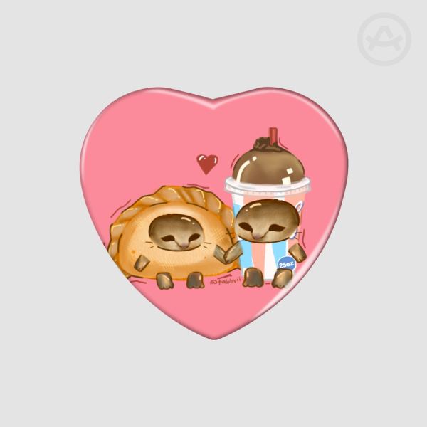 el combito heart shaped pin (meat and cola flavor)