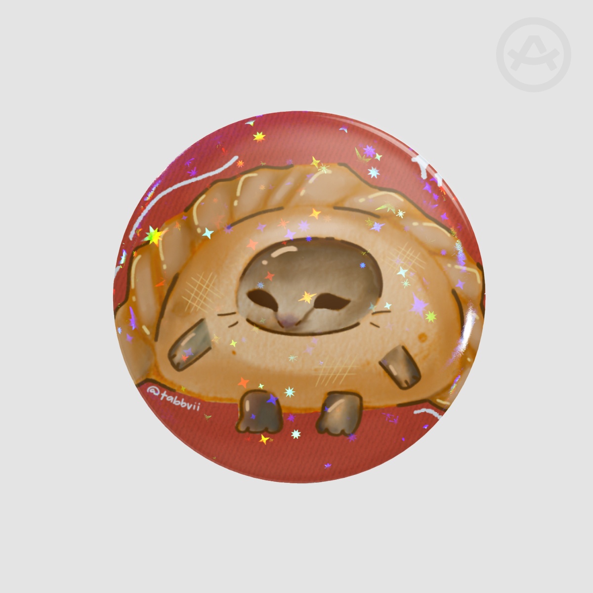 michi patty button pin (meat)