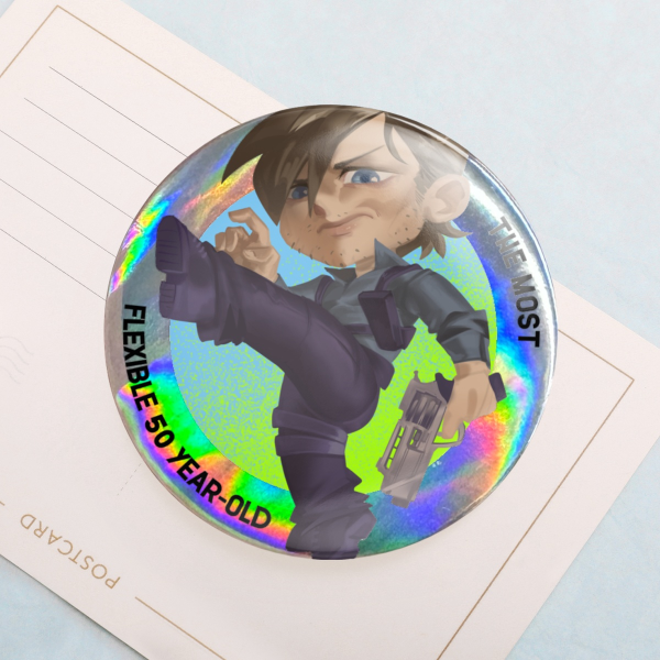 Holographic Leon Kennedy Badge