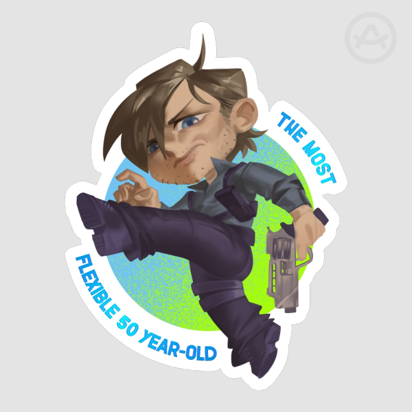 Hot Foil 12cm Leon Kennedy sticker